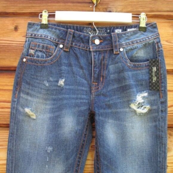 NWT  Miss Me Blue Boyfriend Ankle Jeans - Picture 3 of 8